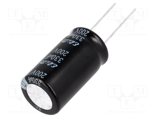 330uf ø18x35 5mm - 330uf, 200vdc