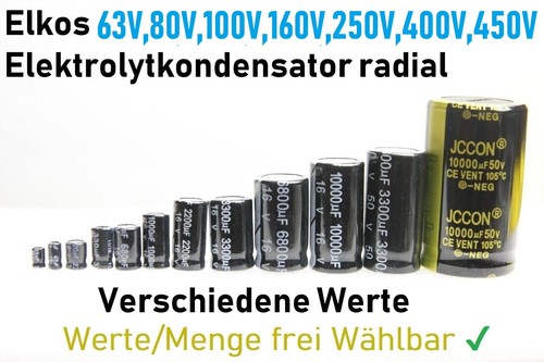Elko kondensatoren radial - elko,